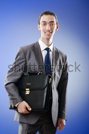 Geschäftsmann Schwert weiß Business Mann Hintergrund Stock foto © Elnur