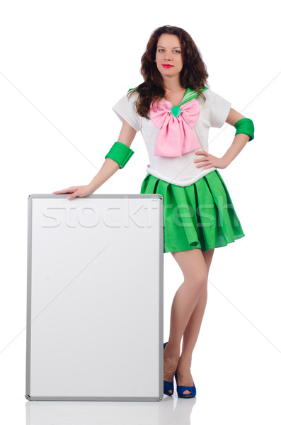 Weiblichen Modell cosplay Kostüm isoliert weiß Stock foto © Elnur