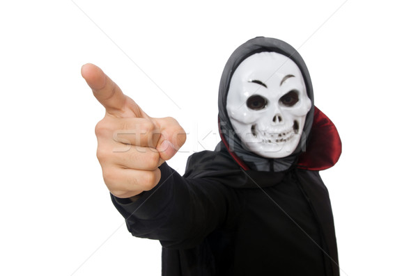 Man in horror costume with mask isolated on white Stock photo © Elnur