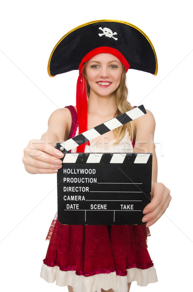 Woman pirate isolated on white Stock photo © Elnur