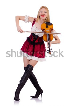 Woman in bavarian costume isolated on white Stock photo © Elnur