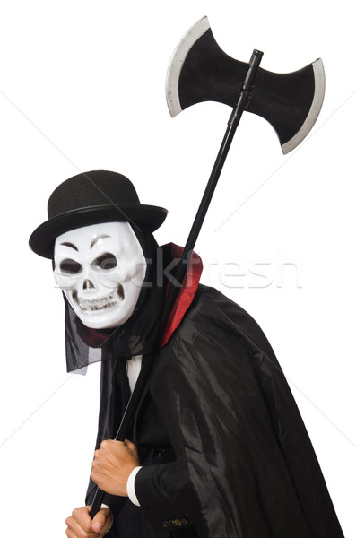 Man with scary mask isolated on white Stock photo © Elnur