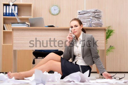 Empresária estresse trabalhar escritório empresário secretária Foto stock © Elnur