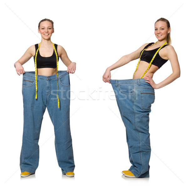 Stock photo: Composite photo of woman in dieting concept