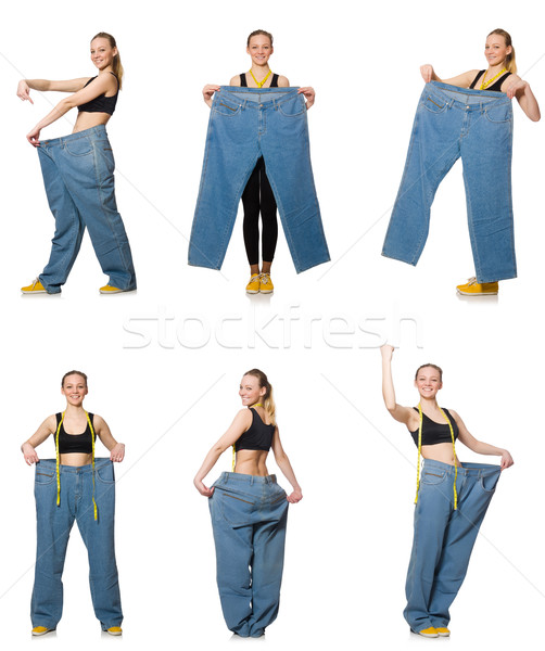 Composite photo of woman in dieting concept Stock photo © Elnur