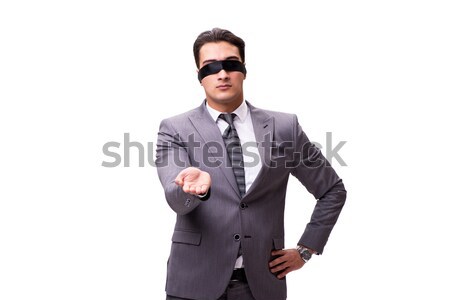 Blindfolded businessman isolated on white Stock photo © Elnur