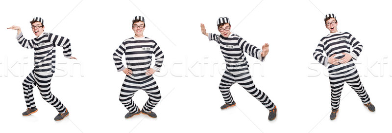 Stock photo: Funny prison inmate in concept