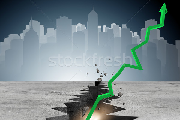 Economisch genezing business 3D teken Stockfoto © Elnur