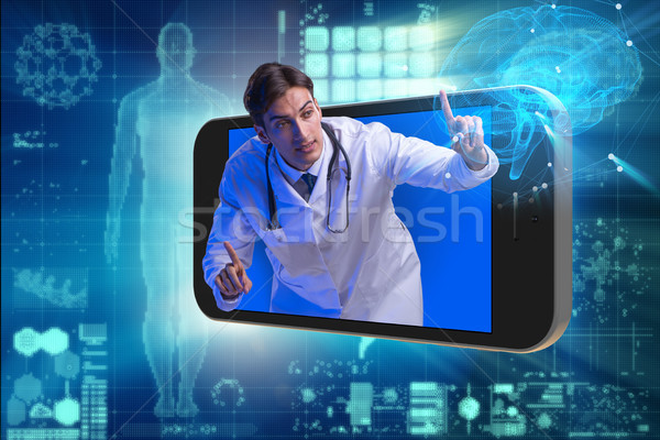 Médecin smartphone téléphone portable santé hôpital [[stock_photo]] © Elnur