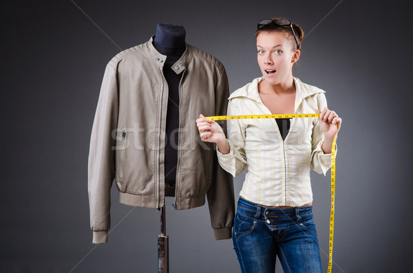 Mulher alfaiate trabalhando roupa moda trabalhar Foto stock © Elnur