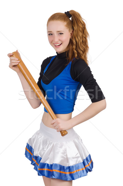 Cheerleader isolé blanche femme sourire école [[stock_photo]] © Elnur