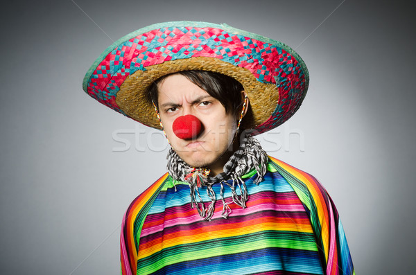 человека яркий мексиканских серый фон радуга Сток-фото © Elnur