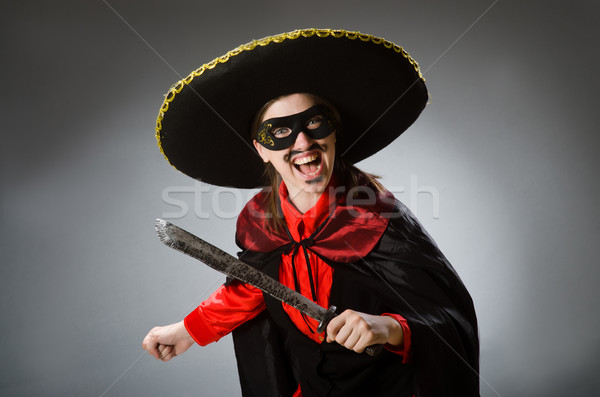 Person wearing sombrero hat in funny concept Stock photo © Elnur