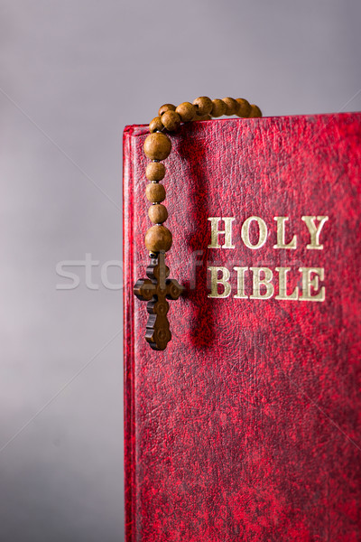 Bible and cross in religious concept Stock photo © Elnur