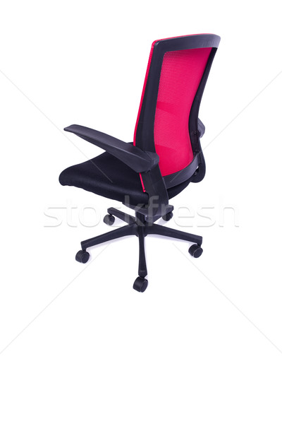 Rosso sedia da ufficio isolato bianco ufficio design Foto d'archivio © Elnur