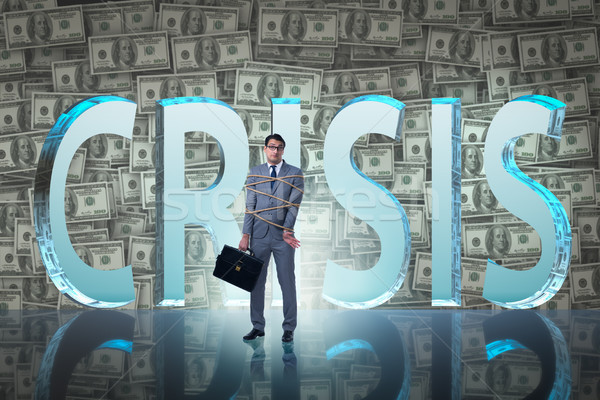 Foto stock: Empresário · crise · negócio · dinheiro · corporativo · mercado