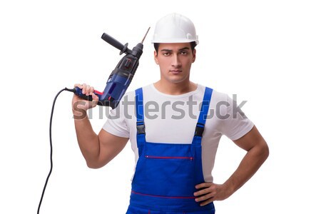 Man with axe isolated on the white Stock photo © Elnur