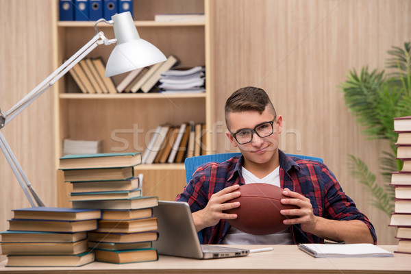 Young student preferring playing baseball to studying Stock photo © Elnur