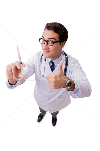 Male doctor isolated on the white background Stock photo © Elnur