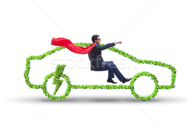 Elektro-Auto grünen Umwelt Technologie Kabel funny Stock foto © Elnur