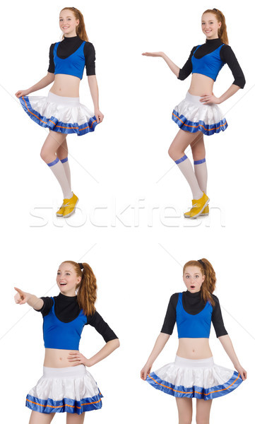 Cheerleader isolated on the white background Stock photo © Elnur