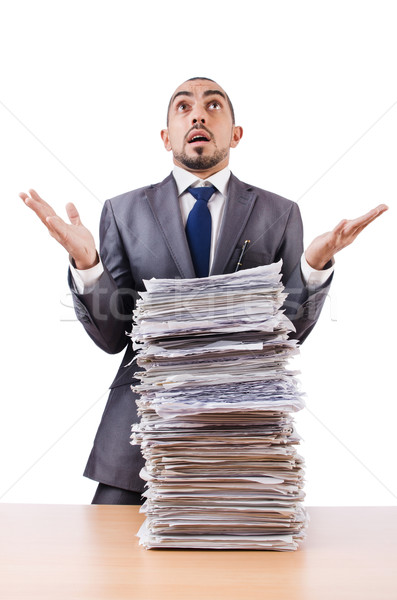 Man with too much work to do Stock photo © Elnur