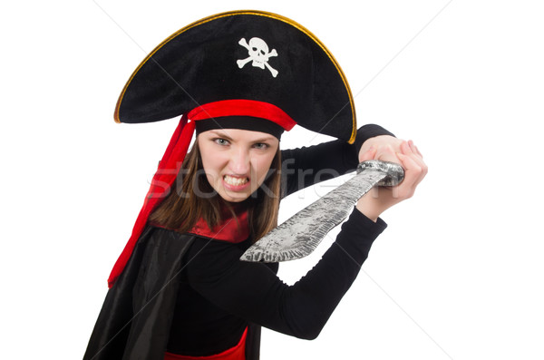 Woman pirate isolated on white Stock photo © Elnur