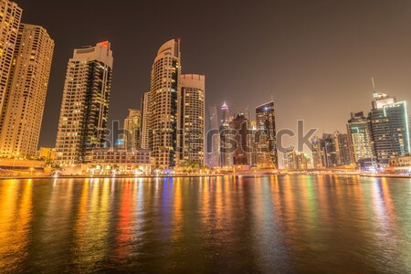 Stock photo: Dubai - JANUARY 10, 2015: Marina district on January 10 in UAE, Dubai. Marina district is popular re