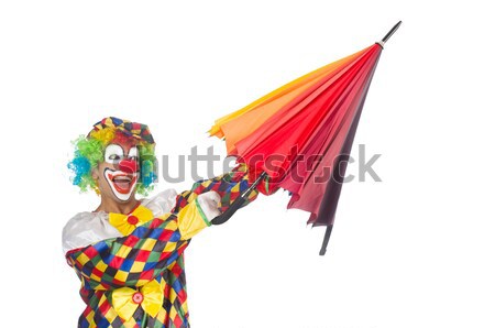 Clown topór odizolowany biały pracownika funny Zdjęcia stock © Elnur