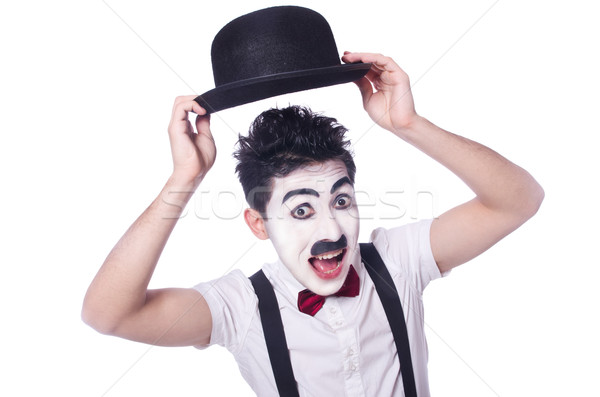 Personification of Charlie Chaplin on white Stock photo © Elnur