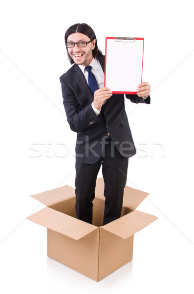 Young businessman in thinking out of box concept Stock photo © Elnur