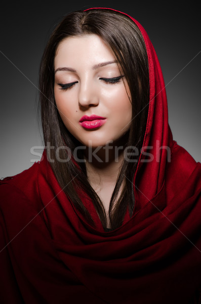 Portré fiatal nő fejkendő nő boldog divat Stock fotó © Elnur
