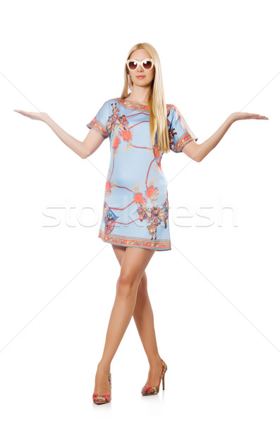 Frau isoliert weiß Mädchen Modell Kleidung Stock foto © Elnur