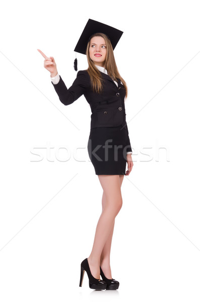 Stock photo: Young student isolated on the white