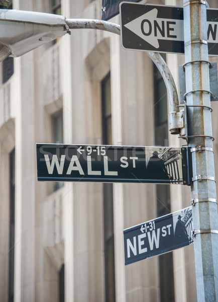 Imzalamak Wall Street iş para şehir kentsel Stok fotoğraf © Elnur