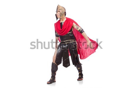 Gladiator marteau isolé blanche rouge muscle [[stock_photo]] © Elnur