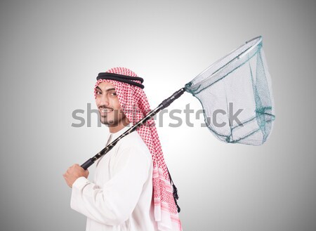 Stock photo: Concept with arab man isolated on white