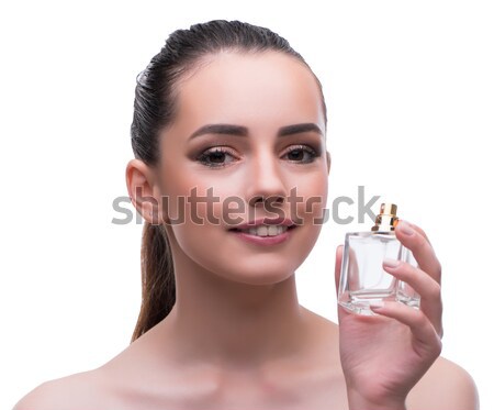 The woman with beautiful make-up against background Stock photo © Elnur