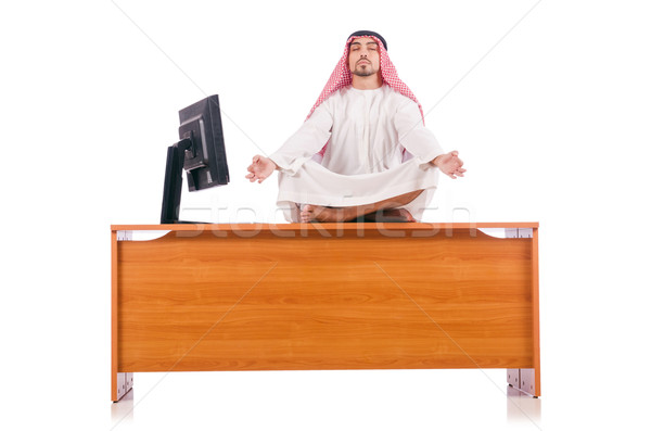 Arab man sitting at his desk Stock photo © Elnur