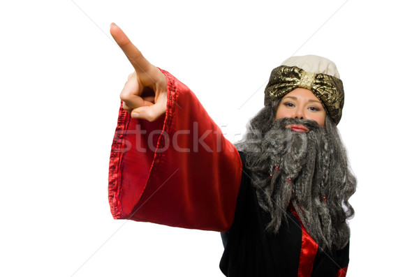 Stock photo: Female magician isolated on white