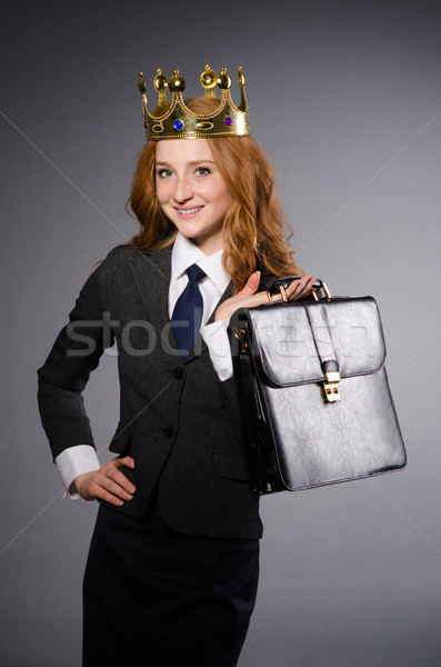 Queen businesswoman in funny concept Stock photo © Elnur