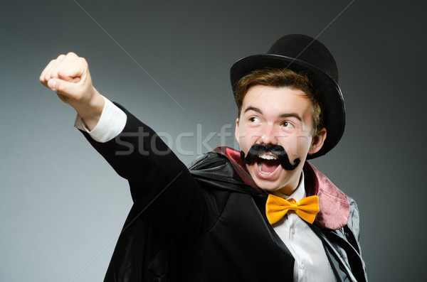 Funny Zauberer Mann tragen traurig Retro Stock foto © Elnur