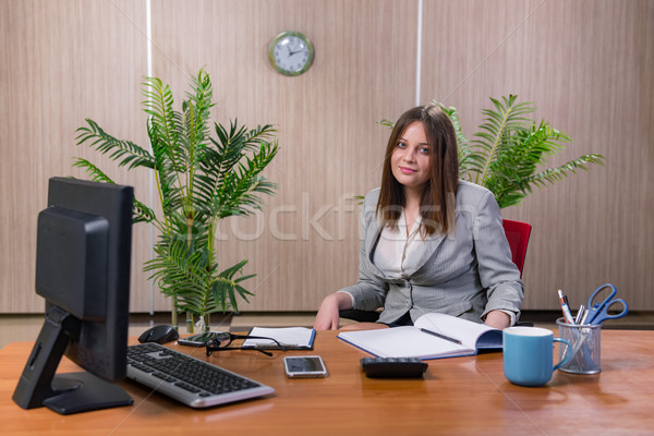 Geschäftsfrau Stress arbeiten Büro Business Frau Stock foto © Elnur