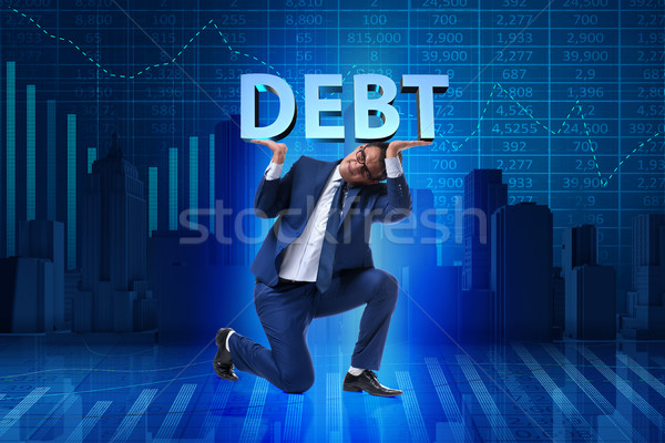 Businessman in debt business concept Stock photo © Elnur