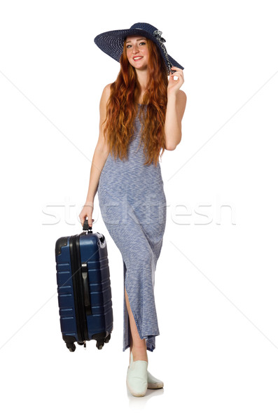 Femme vacances d'été blanche affaires fille heureux [[stock_photo]] © Elnur