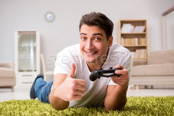 Man addicted to computer games Stock photo © Elnur