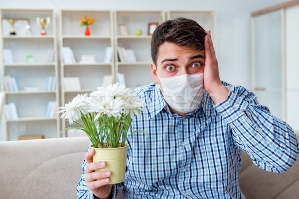 Man suffering from allergy - medical concept Stock photo © Elnur