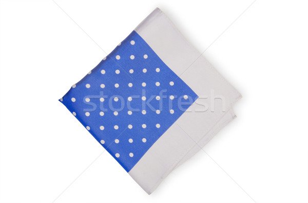 носовой платок изолированный белый моде фон синий Сток-фото © Elnur