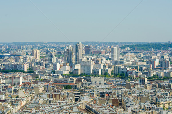 Ufuk çizgisi Paris parlak yaz gün gökyüzü Stok fotoğraf © Elnur