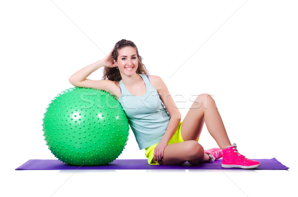 Deporte mujer pelota nina cuerpo modelo Foto stock © Elnur